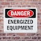 Signmission Energized Equipment Danger Sign, Plastic, 10in W x 7in L, 2PK OS-2PACK-DS-P-710-L-2283 - alternate 6